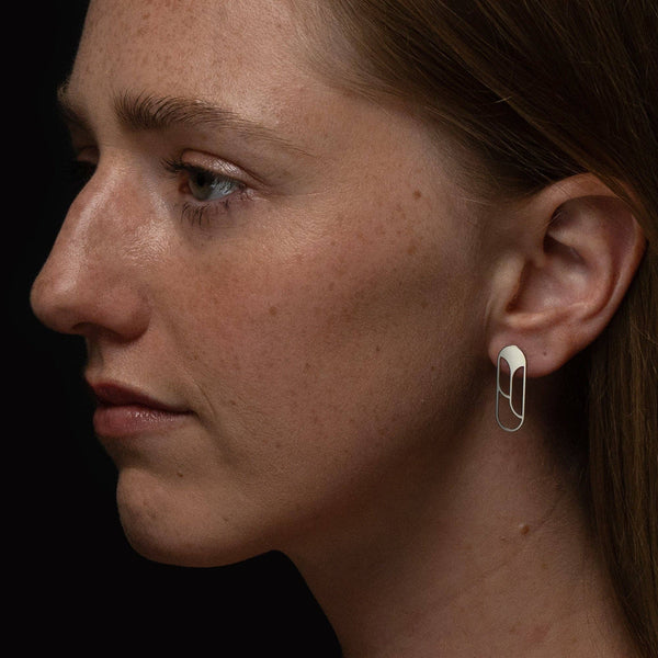 Dahlia Studs: Stainless Steel