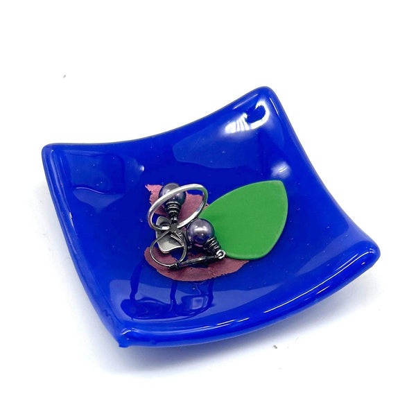 Cat Lady Handmade 2.75" Fused Glass Small Dish