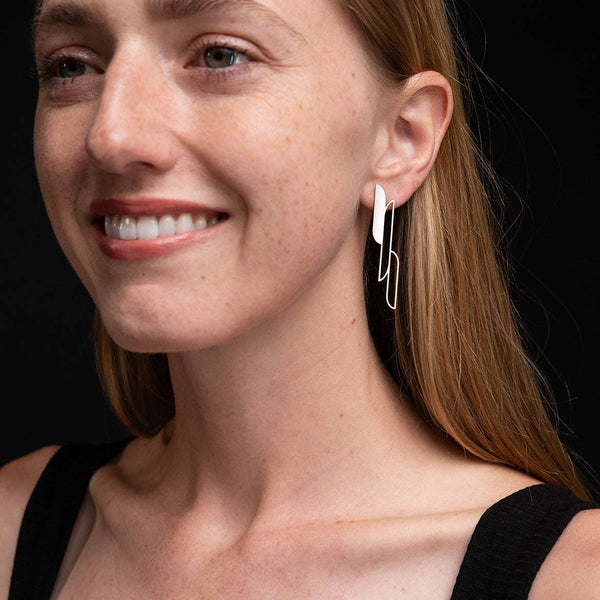 Ascend earrings - Stream: Stainless Steel