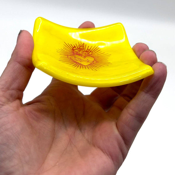 Sacred Heart Handmade 2.75" Fused Glass Small Dish