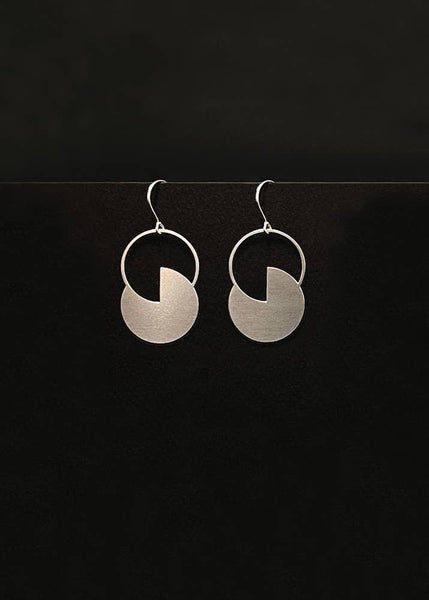 Eclipse Drop Earrings: 14K Gold