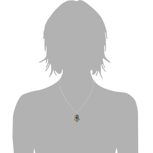 Seeka Blue and Gold Hamsa