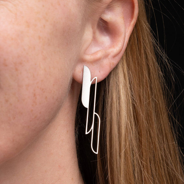 Ascend earrings - Stream: Stainless Steel