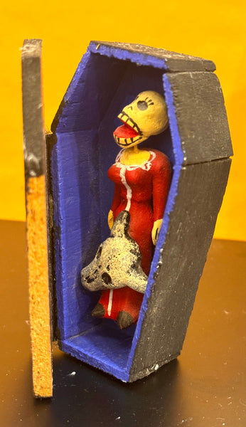 Day of the Dead Coffin Box with Figure