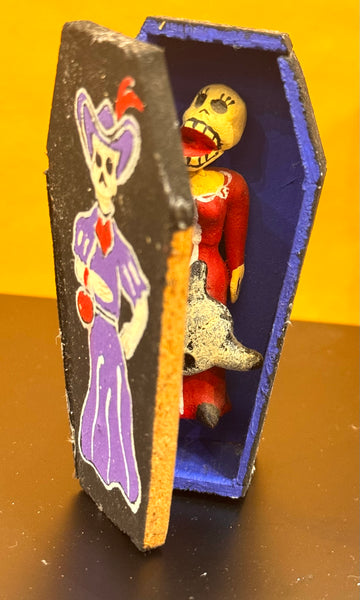 Day of the Dead Coffin Box with Figure