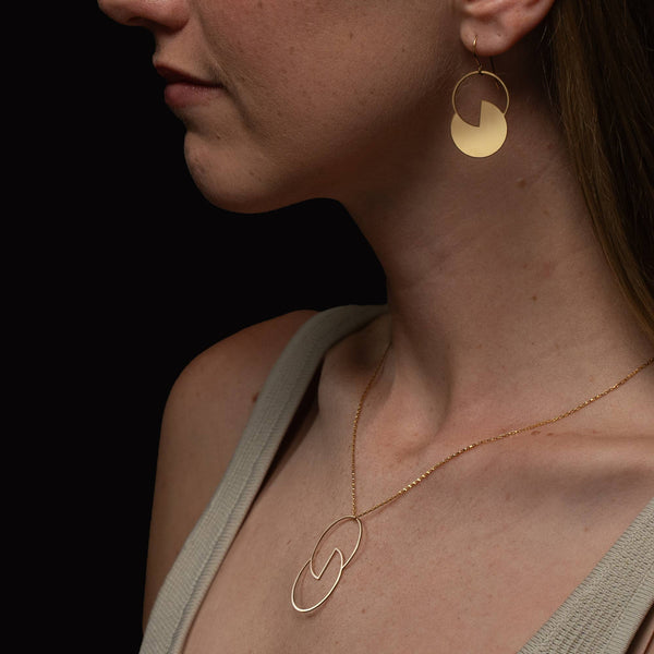 Eclipse Drop Earrings: Stainless Steel