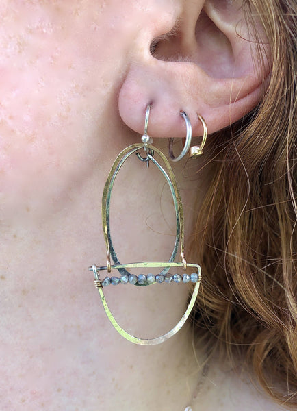 Moonstone Moonphase Earrings