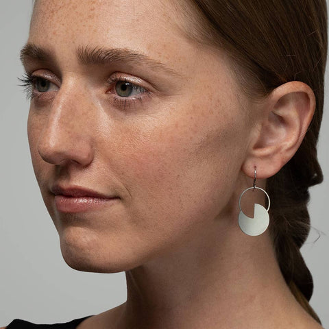Eclipse Drop Earrings: Stainless Steel